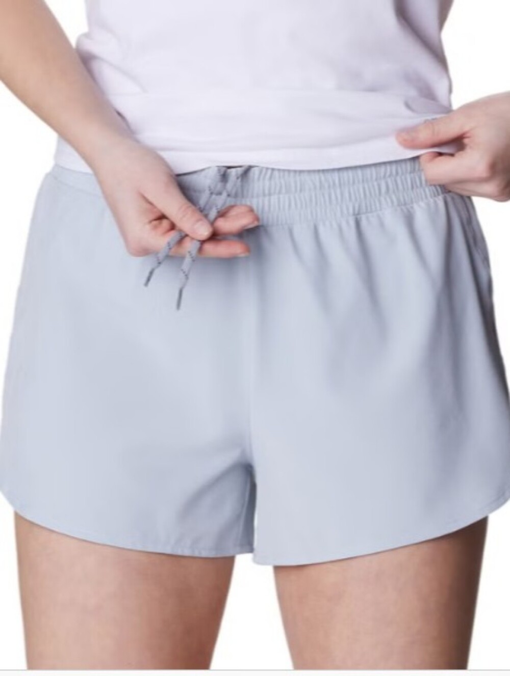 New Columbia Gray Women's Omni-Wick Elastic Waist Drawstring Shorts Medium NWT